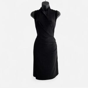 Norma Kamali Black Draped Midi Dress